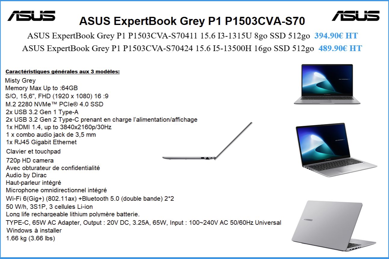 PROMOTION EXPERTBOOK ASUS