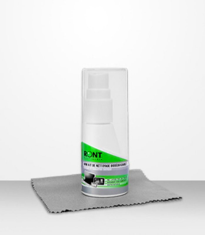 Mini Kit nettoyage pour ecrans + microfibre 30 Ml * Ront 3359RMM *