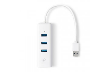 TP-LINK 3-Port USB 3.0 Hub GB Ethernet Adapter * UE330 *