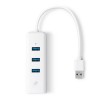 TP-LINK 3-Port USB 3.0 Hub GB Ethernet Adapter * UE330 *