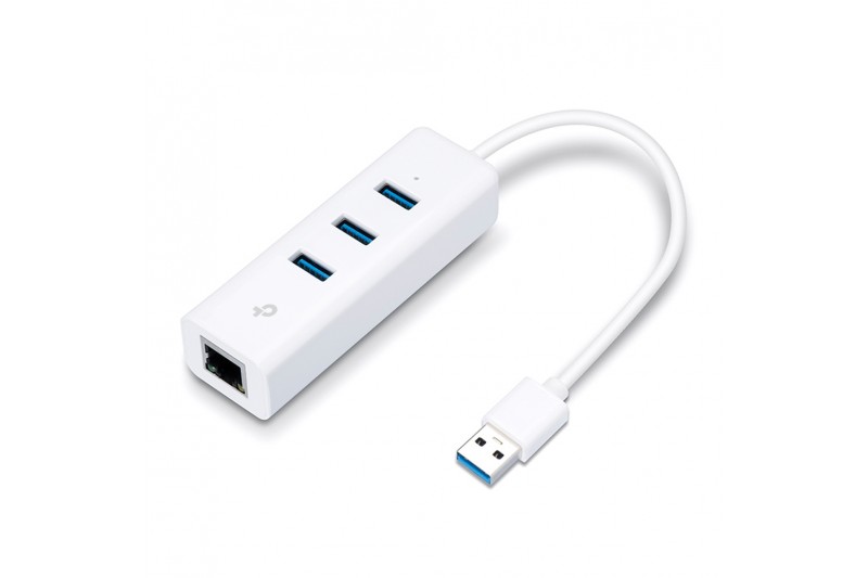 TP-LINK 3-Port USB 3.0 Hub GB Ethernet Adapter * UE330 *