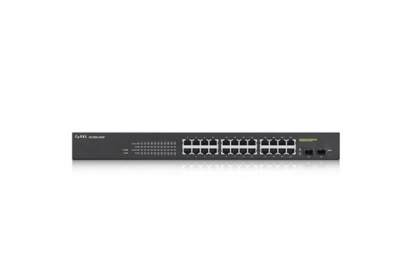 ZyXEL GS1900-24HPV2 - switch - intelligent - 2 SFP + 24 x 10/100/1000 (PoE+)