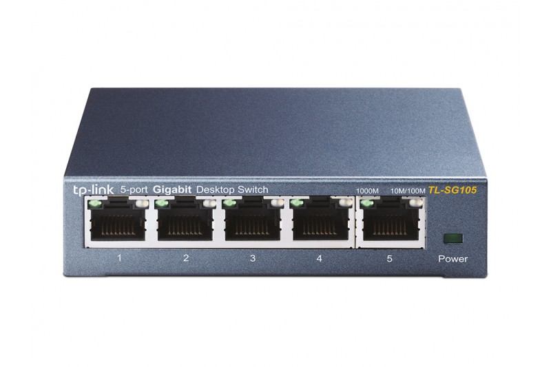TP-LINK TL-SG105 - 5-port Metal Gigabit Switch 10/100/1000M RJ45 ports TP-LINK TL-SG105 - 5-port Metal Gigabit Switch 10/100/1000M RJ45 ports