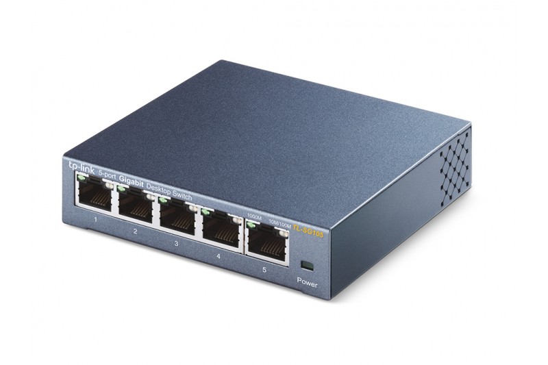 TP-LINK TL-SG105 - 5-port Metal Gigabit Switch 10/100/1000M RJ45 ports TP-LINK TL-SG105 - 5-port Metal Gigabit Switch 10/100/1000M RJ45 ports