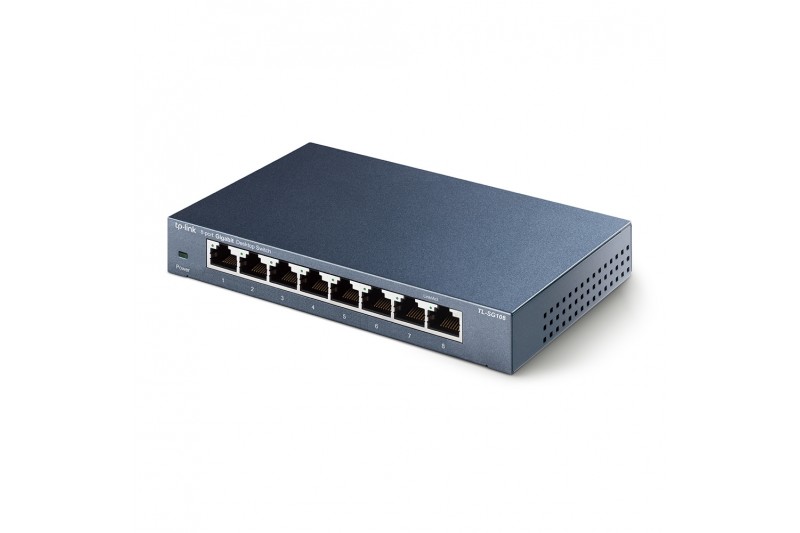 TP-LINK TL-SG108 - 8-port Metal Gigabit Switch,  10/100/1000M RJ45 ports
