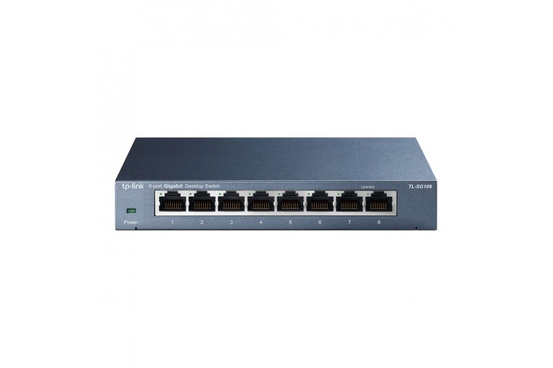 TP-LINK TL-SG108 - 8-port Metal Gigabit Switch,  10/100/1000M RJ45 ports