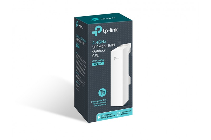 TP-LINK CPE210 - Borne d'accès sans fil - 802.11b/g/n - 2.4 GHz Exterieur TP-LINK CPE210 - Borne d'accès sans fil - 802.11b/g/n - 2.4 GHz Exterieur