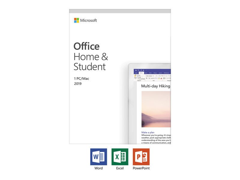 MAIL Microsoft Office Famille et etudiant 2019 (Word,Excel,Powerpoint,Onenote)