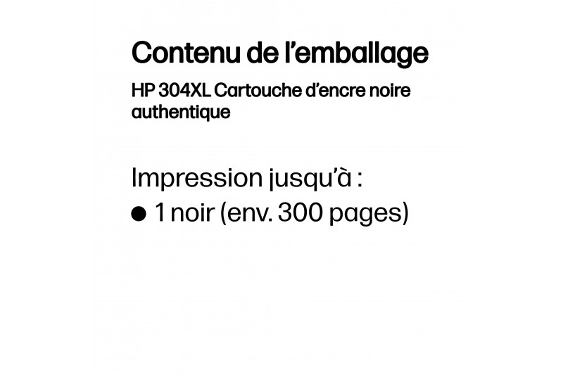 HP 304XL - Noir - original - cartouche d'encre HP 304XL - Noir - original - cartouche d'encre