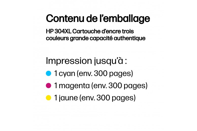 HP 304XL - Couleur - original - cartouche d'encre