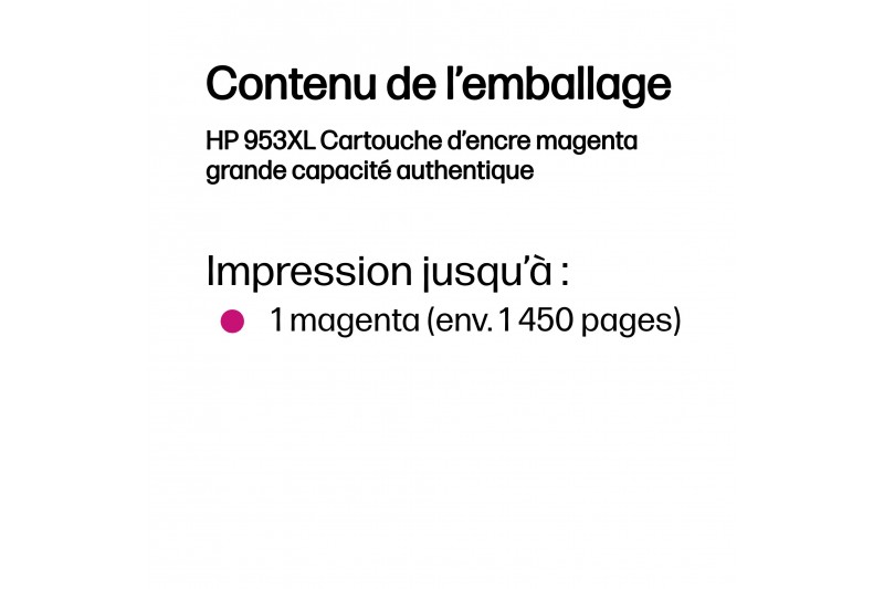 Cartouche jet d'encre HP 953XL Original - magenta