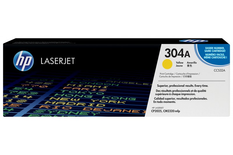 HP 304A - jaune - originale - LaserJet - cartouche de toner (CC532A)
