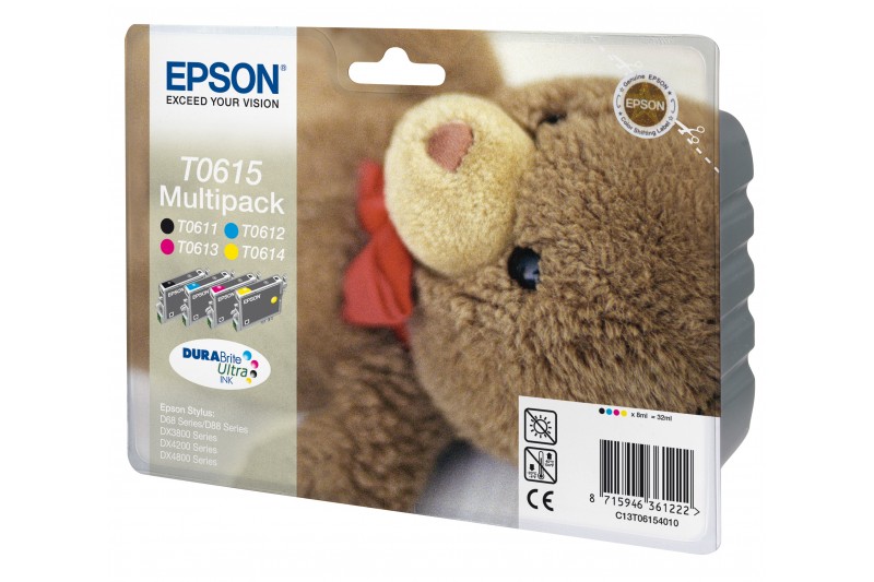 Epson Multipack T0615 - Cartouche d'impression - 1 x noir, jaune, cyan, magenta
