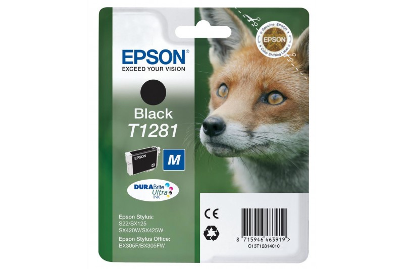 Epson T1281 - Cartouche d'impression - 1 x noir, Epson T1281 - Cartouche d'impression - 1 x noir,