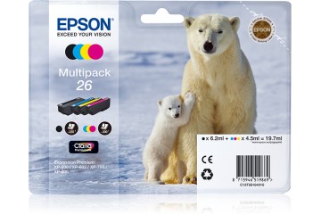 Epson 26 Multipack - Cartouche d'impression - 1 x noir, jaune, cyan, magenta