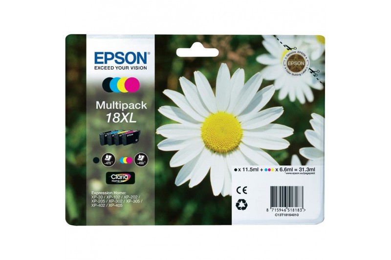 Epson 18XL Multipack - Cartouche d'impression - 1 x noir, jaune, cyan, magenta