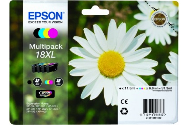Epson 18XL Multipack - Cartouche d'impression - 1 x noir, jaune, cyan, magenta