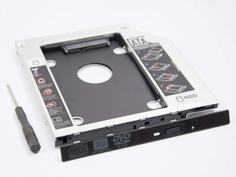 Support Adaptateur Caddy Disque Baie Lecteur Optique Dur 12.7 mm SATA