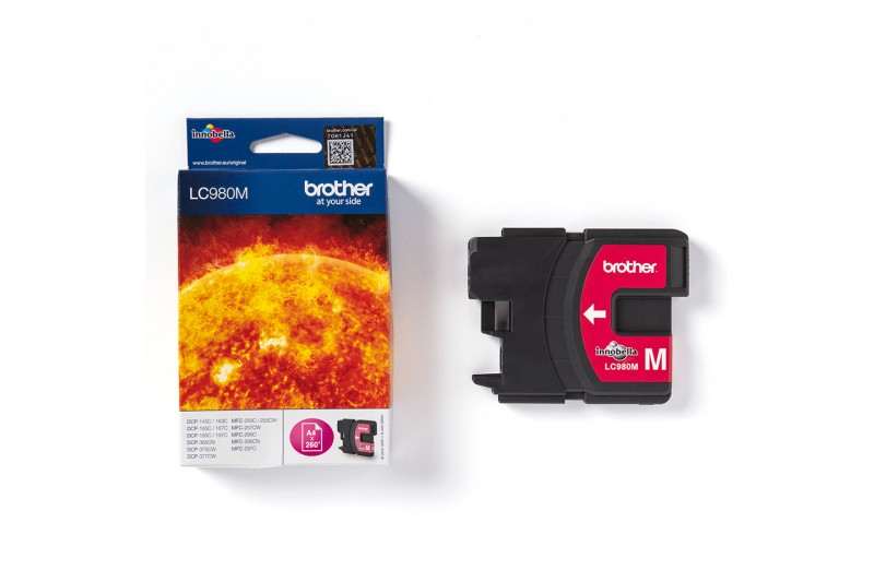 Brother LC980M - Cartouche d'impression - 1 x magenta - 260 pages (Pour DCP)