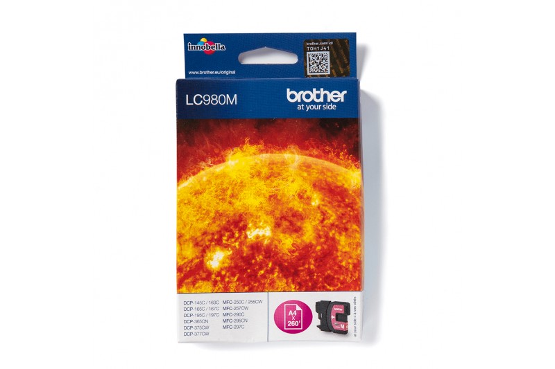 Brother LC980M - Cartouche d'impression - 1 x magenta - 260 pages (Pour DCP)