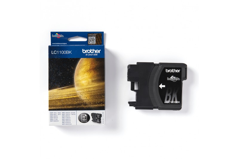 Brother LC1100BK - Cartouche d'impression - 1 x noir - 500 pages (Pour MFC) Brother LC1100BK - Cartouche d'impression - 1 x noir - 500 pages (Pour MFC)