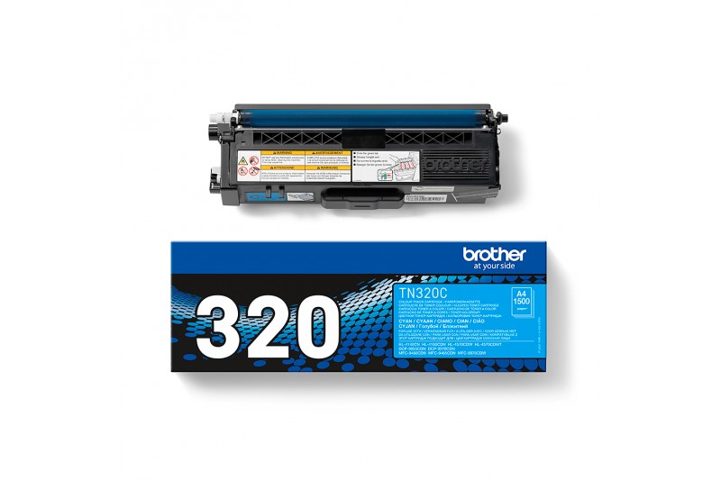 Brother TN320C - Cyan - original - cartouche de toner Brother TN320C - Cyan - original - cartouche de toner