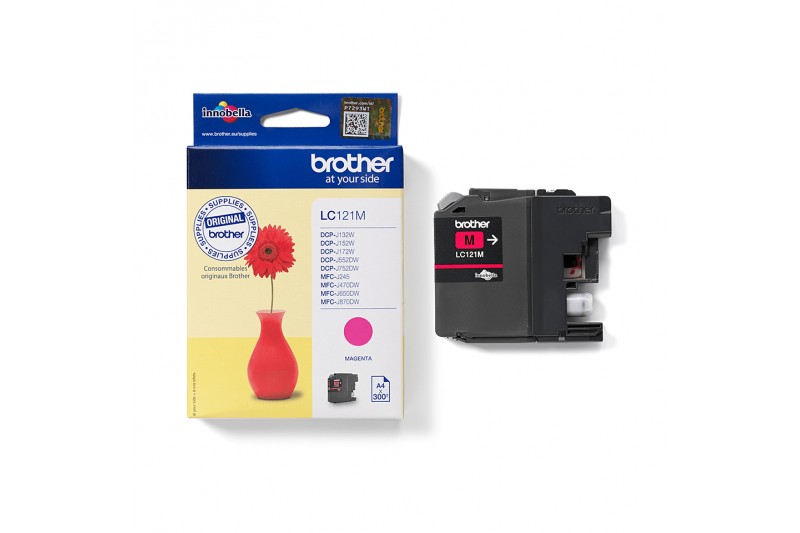 Brother LC121M - Cartouche d'impression - 1 x magenta - 300 pages Brother LC121M - Cartouche d'impression - 1 x magenta - 300 pages