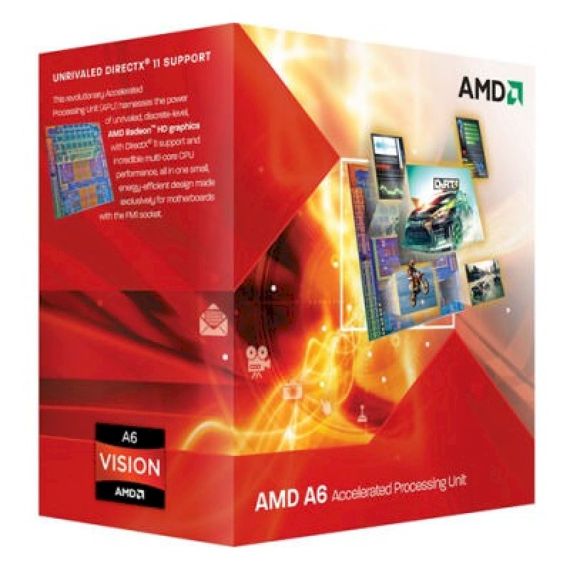Processeur AMD A6-3500 2.1 GHZ SKT FM1 L2 3MB 65W BOX