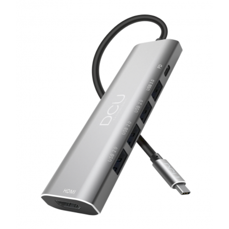 HUB USB-C vers HDMI 4K + USB 3.0 + 3*USB 2.0 + PD 100W * DCU 391168 *