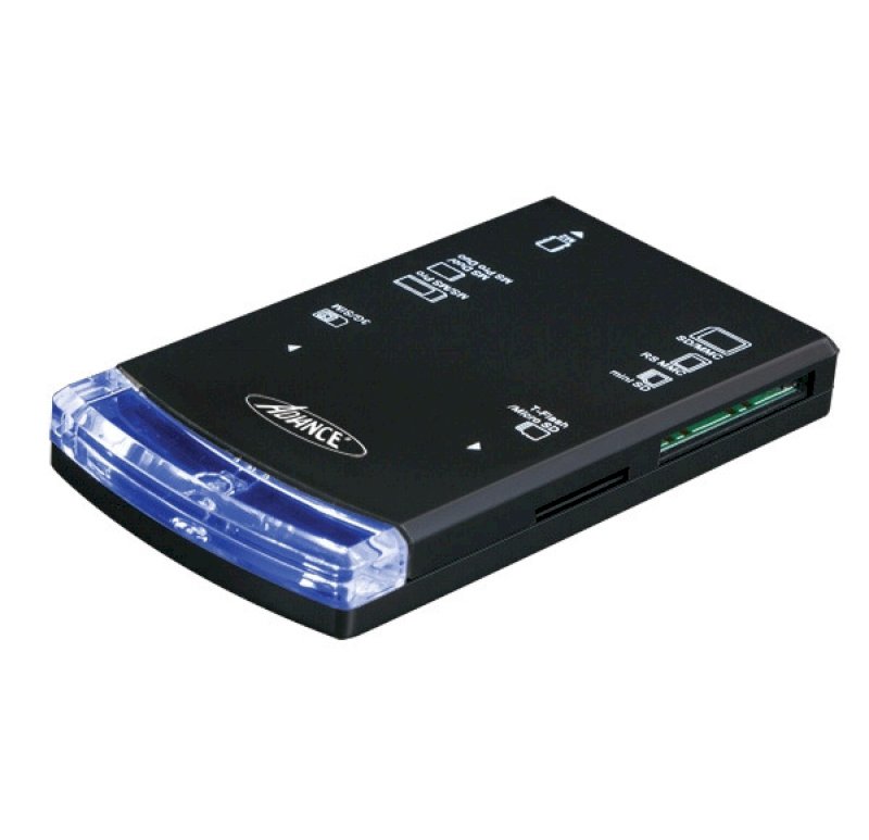 Lecteur de carte tout  en 1 + SIM externe  sur Port USB Noir *Advance CR-C602*