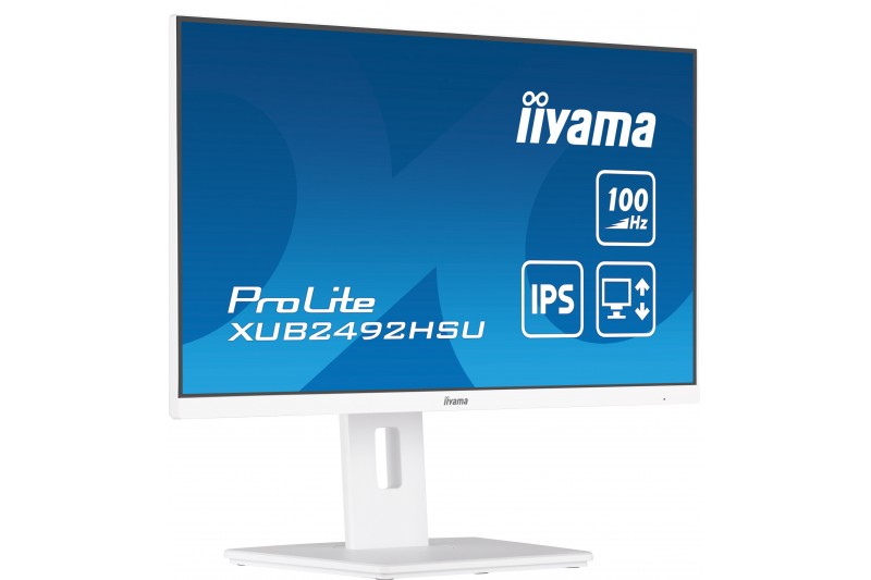 Moniteur iiyama ProLite  XUB2492HSU-W6 Hdmi  DP  23.8 Blanc 4ms Full HD Multm