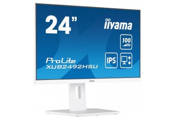 Moniteur iiyama ProLite  XUB2492HSU-W6 Hdmi  DP  23.8 Blanc 4ms Full HD Multm