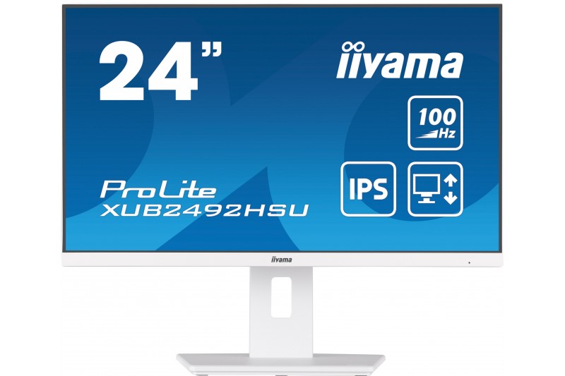 Moniteur iiyama ProLite  XUB2492HSU-W6 Hdmi  DP  23.8 Blanc 4ms Full HD Multm