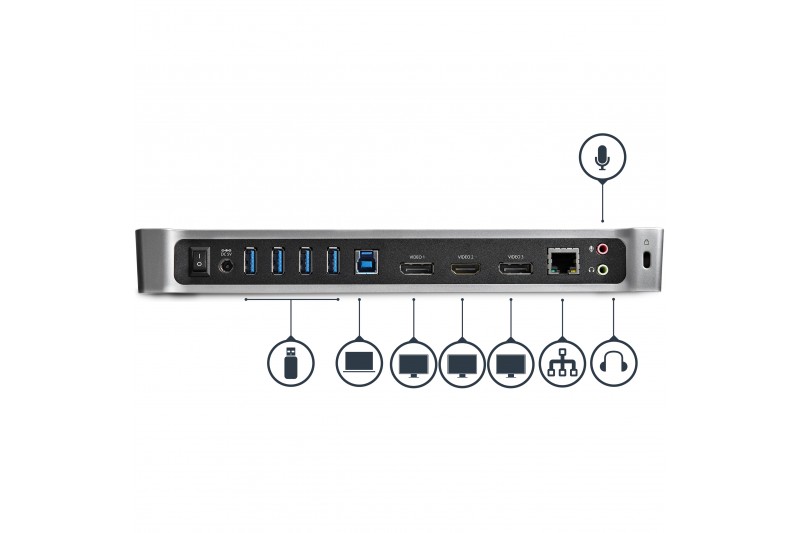 StarTech.com Station d'accueil USB 3.0 triple affichage PC portab *USB3DOCKH2DP* StarTech.com Station d'accueil USB 3.0 triple affichage PC portab *USB3DOCKH2DP*