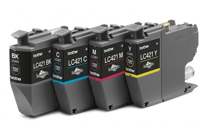 Brother LC421 - pack de 4 - noir,jaune,cyan,magenta - original - cartouche d'enc