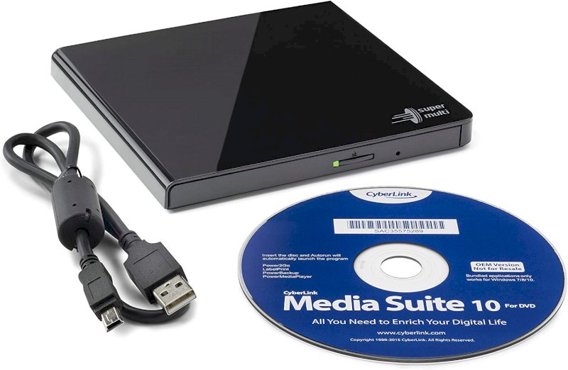 Graveur DVD slim externe USB noir 24x *Hitachi LG DVD/RW GP57EB40 Black Retail*
