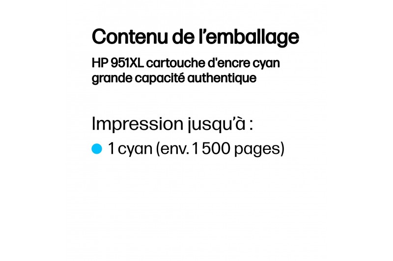 HP 951XL - à rendement élevé - cyan - original - cartouche d'encre