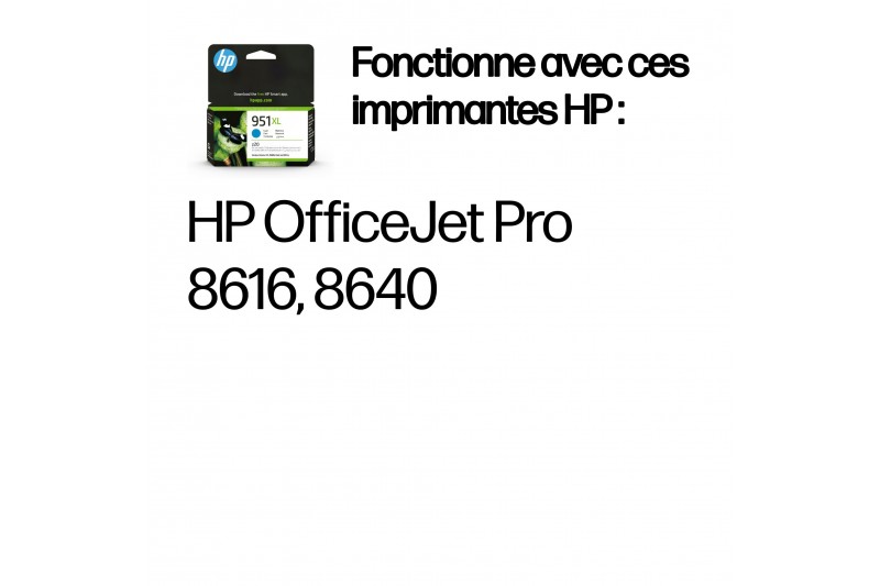 HP 951XL - à rendement élevé - cyan - original - cartouche d'encre