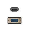 Câble VGA Male (source) vers HDMI Male (sortie) 1.8m *Nanocable 10.15.46.02*