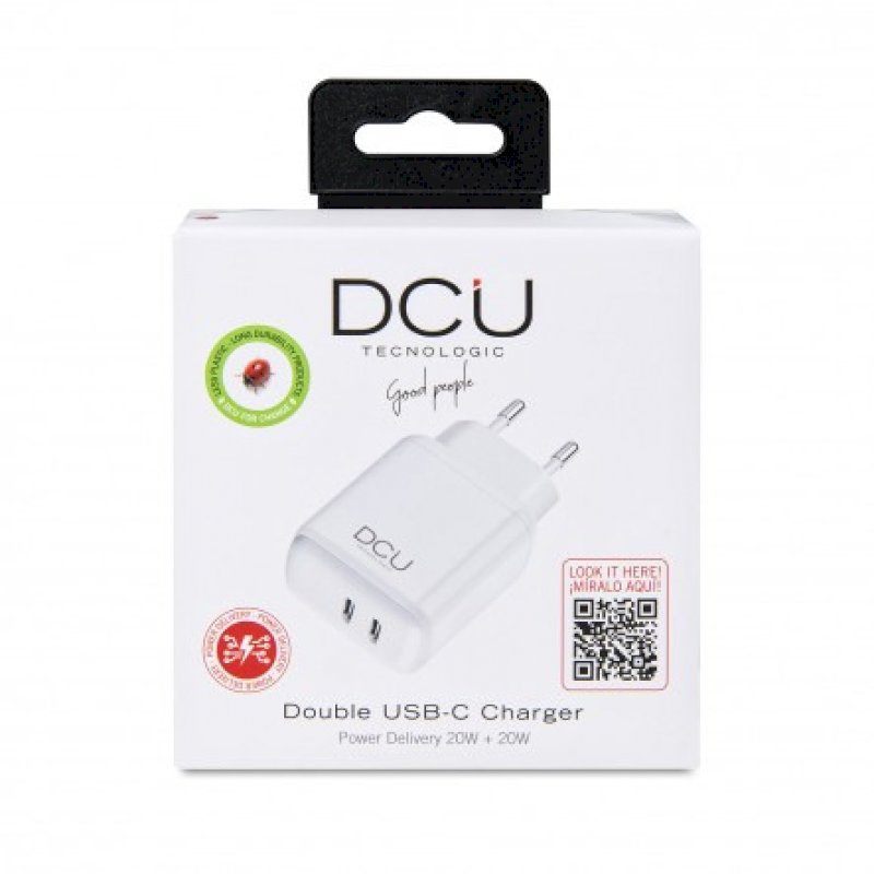 Chargeur double USB Type C Power Delivery 20W + 20W * DCU 37300725 *