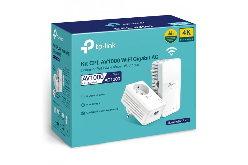 TP-Link CPL TL-WPA7617 KIT V1 Wi-Fi Kit - 802.11a/b/g/n/ac - Branchement mural
