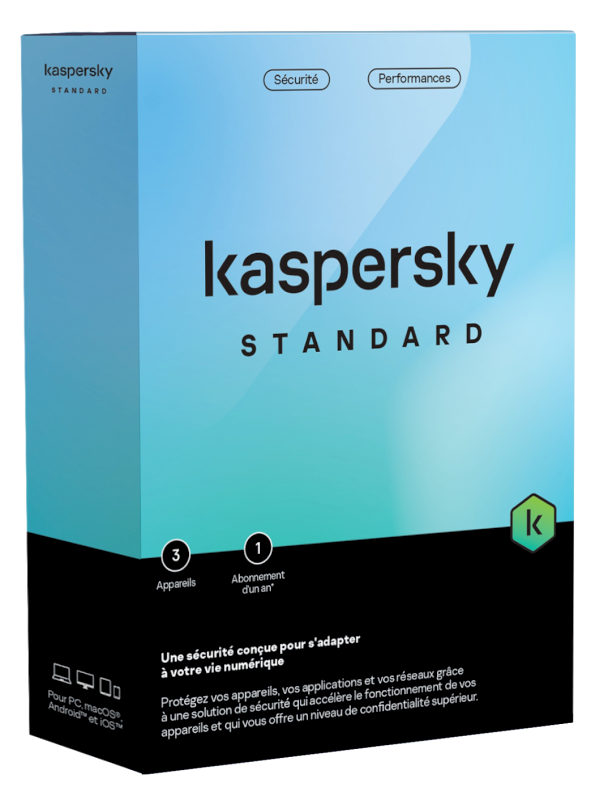 Kaspersky Standard 1dev 1y mini bs noCD FR * KL1041F5AFS *