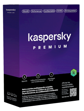 Kaspersky Premium 5dev 1an mini bs noCD FR * KL1047F5EFS *