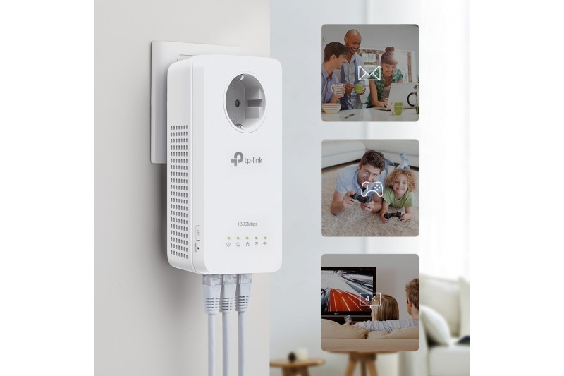 TP-LINK CPL WIFI KITx2 AV 1300+ Powerline avec prise * TL-WPA8631P KIT * TP-LINK CPL WIFI KITx2 AV 1300+ Powerline avec prise * TL-WPA8631P KIT *