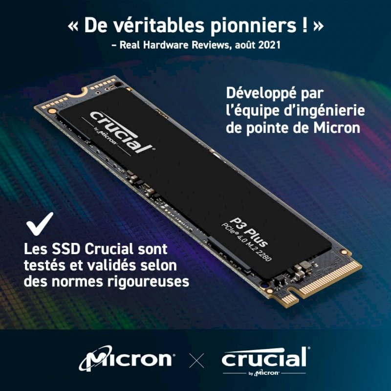 Crucial P3 Plus - M.2 2280 NVMe- 2 To - interne - SSD * CT2000P3PSSD8 *