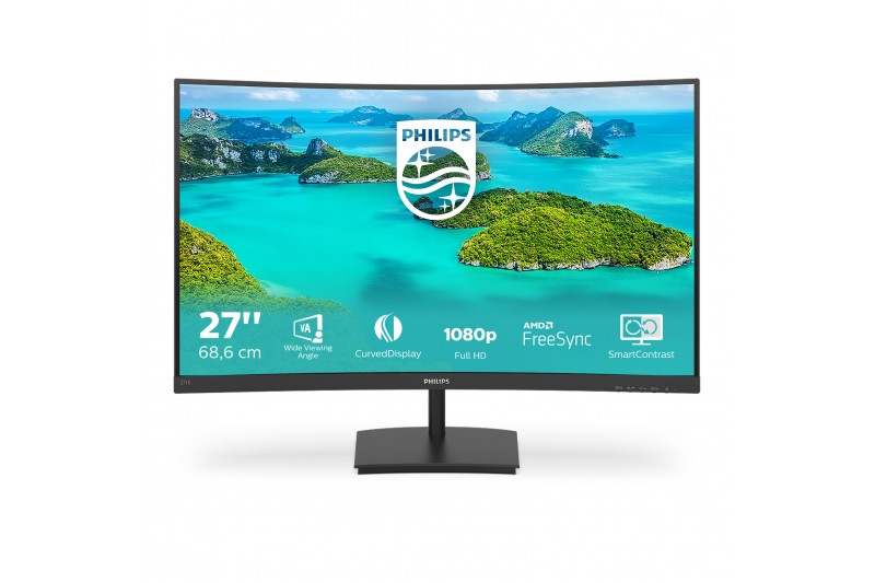 Philips E-line 271E1SCA écran LED incurvé Full HD 1080p HDMI VGA Multimedia 27