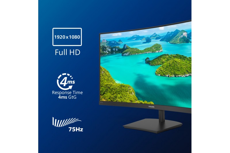 Philips E-line 271E1SCA écran LED incurvé Full HD 1080p HDMI VGA Multimedia 27