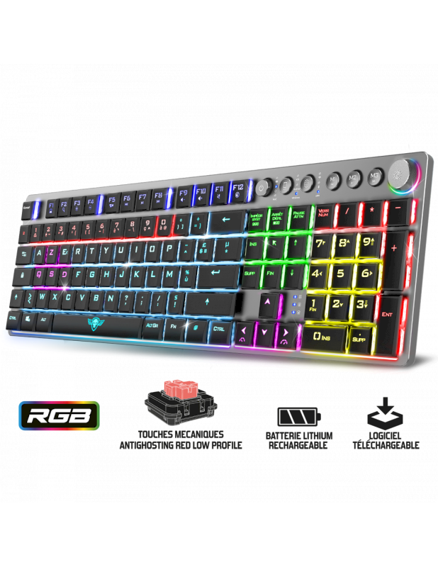 Clavier USB filaire gamer retroeclairage Mecanique*Spirit of Gamer CLA-XK1500*