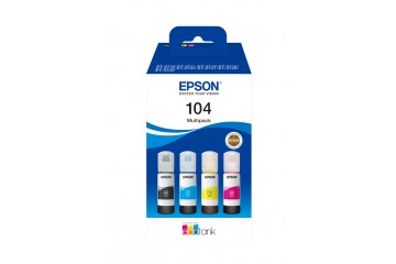Epson 104 pack 4 bouteilles - originale - cartouche d'encre * C13T00P640 *