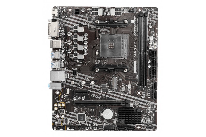 MSI A520M-A PRO - CARTE-MÈRE - MICRO ATX - SOCKET AM4 - AMD A520 MSI A520M-A PRO - CARTE-MÈRE - MICRO ATX - SOCKET AM4 - AMD A520
